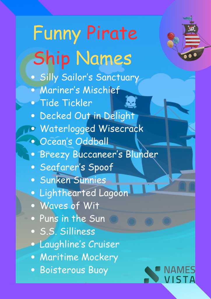 Funny Pirate Ship Names Cool And Unique 