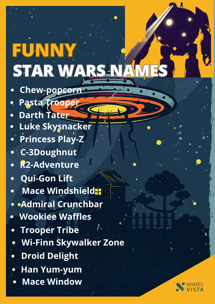 Funny Star Wars Names infographic